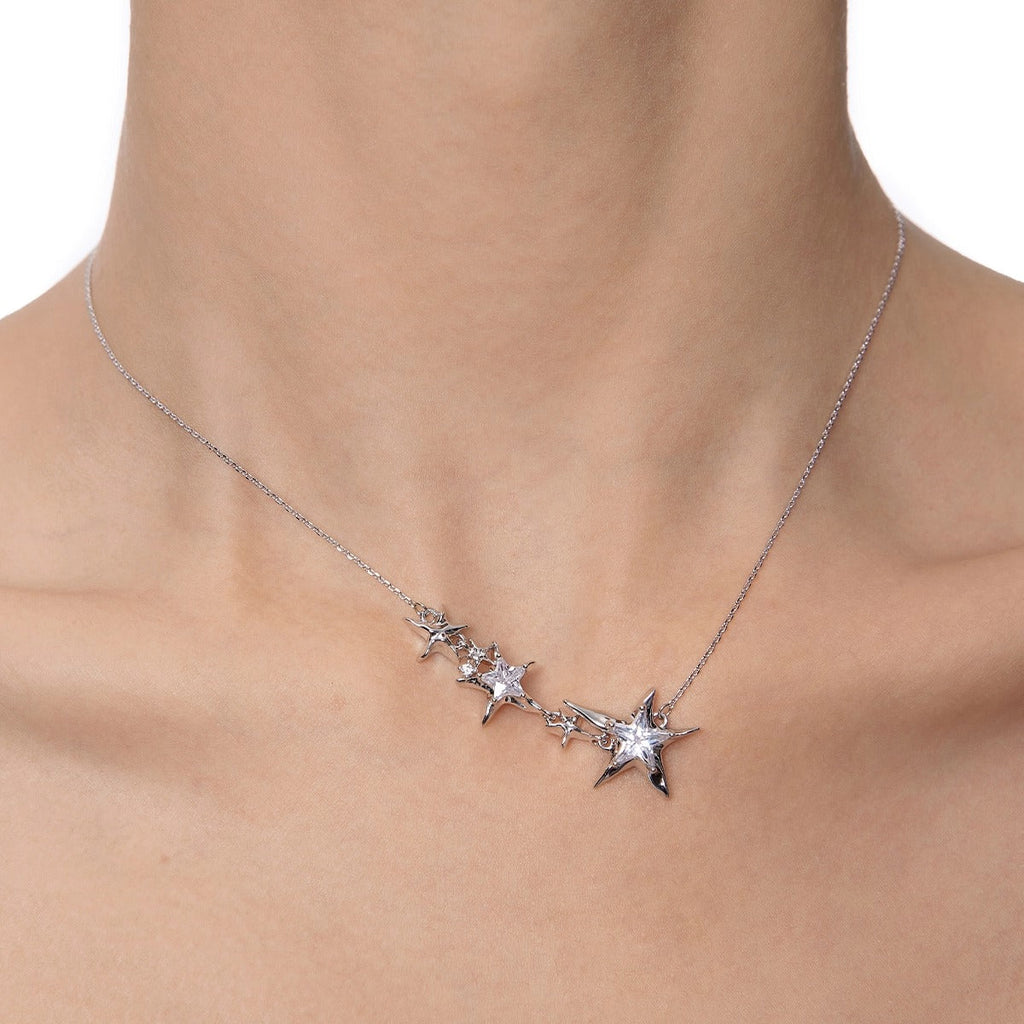 Star Pendant Delicate Layered 2024 Gift Necklace
 [ID:0043AC]