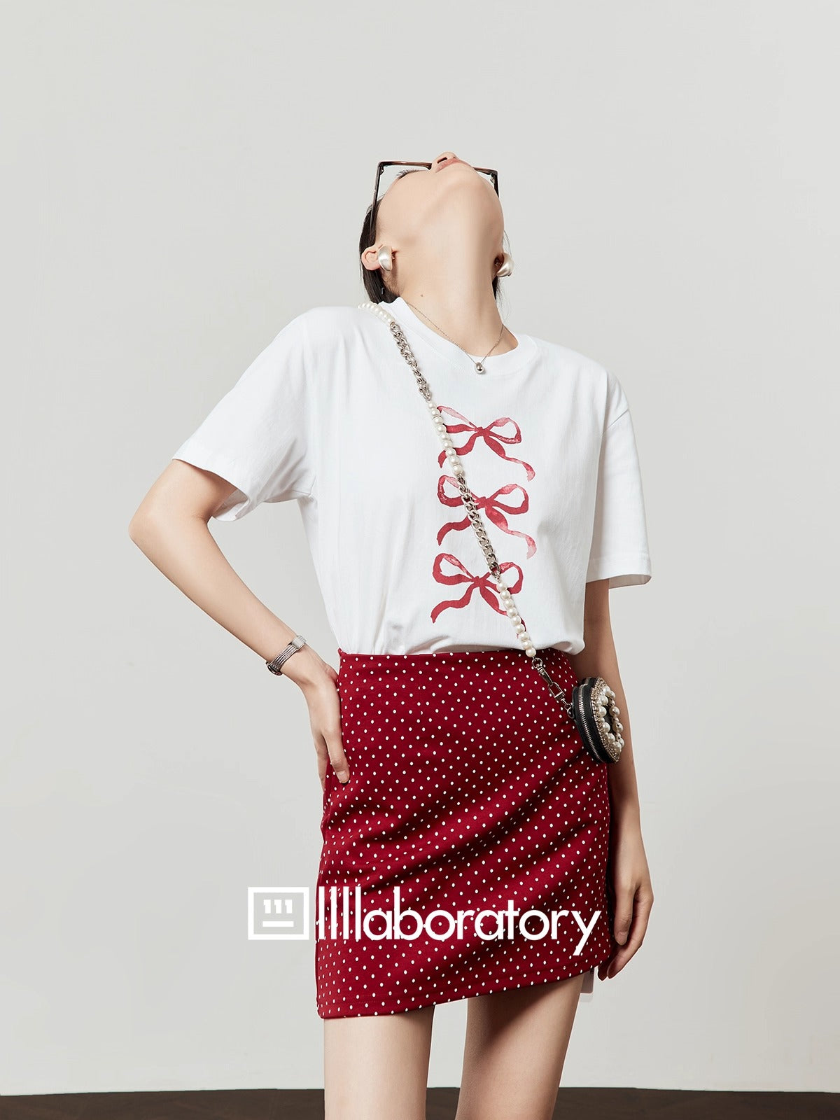 Zhouliwu Round Neck Loose Fit Graphic Cotton T-Shirt
 [ID:0046TO]