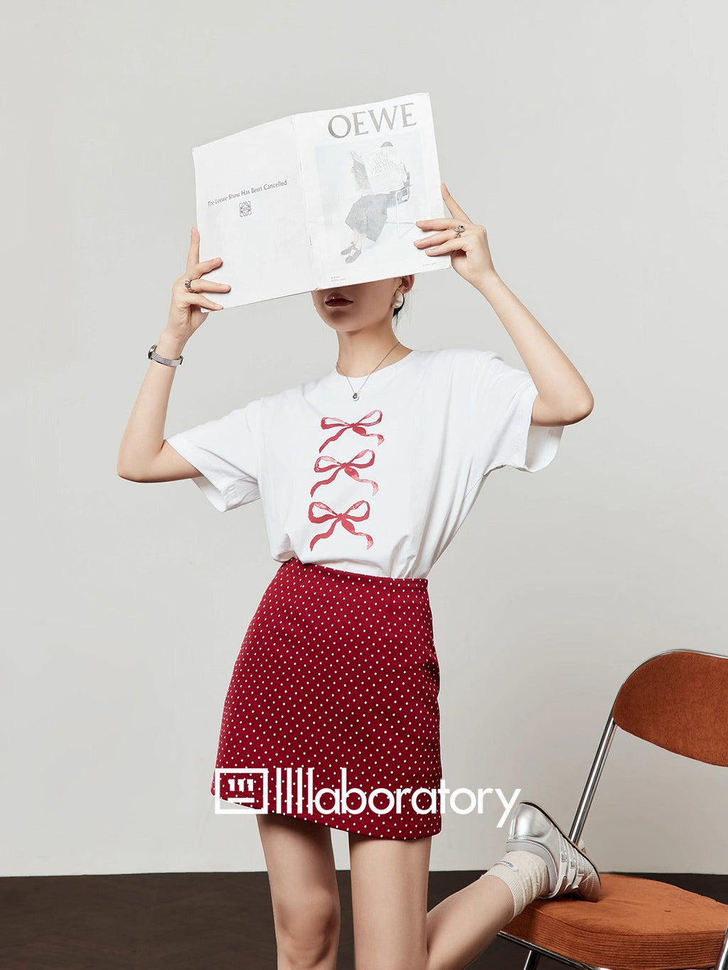 Zhouliwu Round Neck Loose Fit Graphic Cotton T-Shirt
 [ID:0046TO]