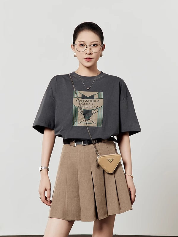 Oak Ash Hollow Out Waist T-Shirt Dress for Women 2025 [ID:0051OP]