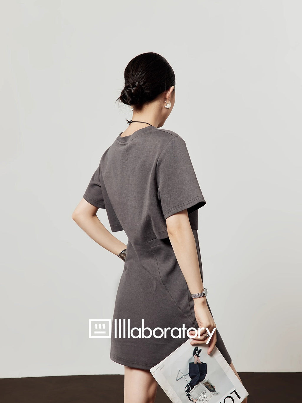 Oak Ash Hollow Out Waist T-Shirt Dress for Women 2025 [ID:0051OP]