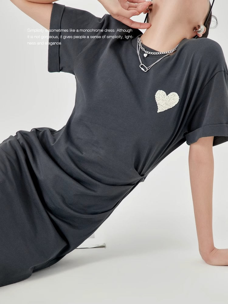 Summer Midi Slim Fit Slit Waist Design Women T-Shirt
 [ID:0052OP]