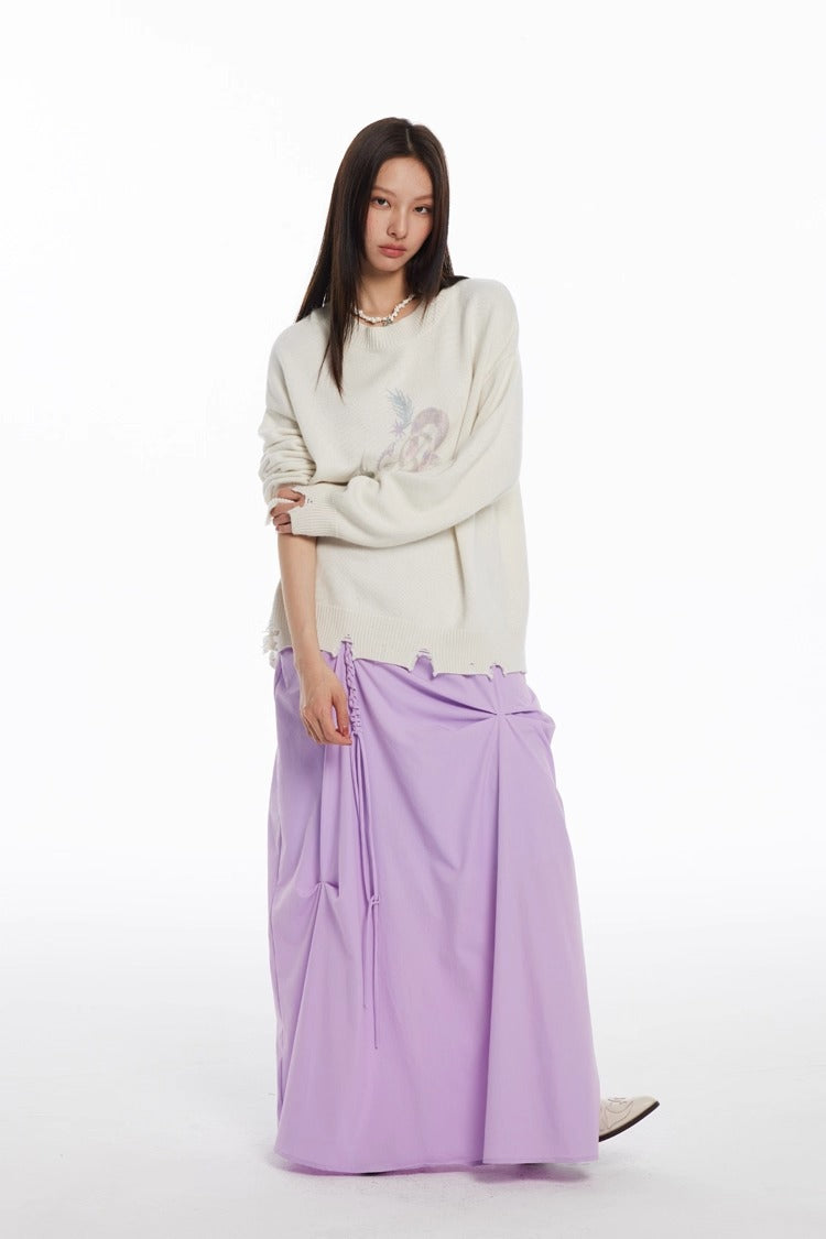 Snake Year Limited Retro Print Knit Women Sweater
 [ID:0055TO]