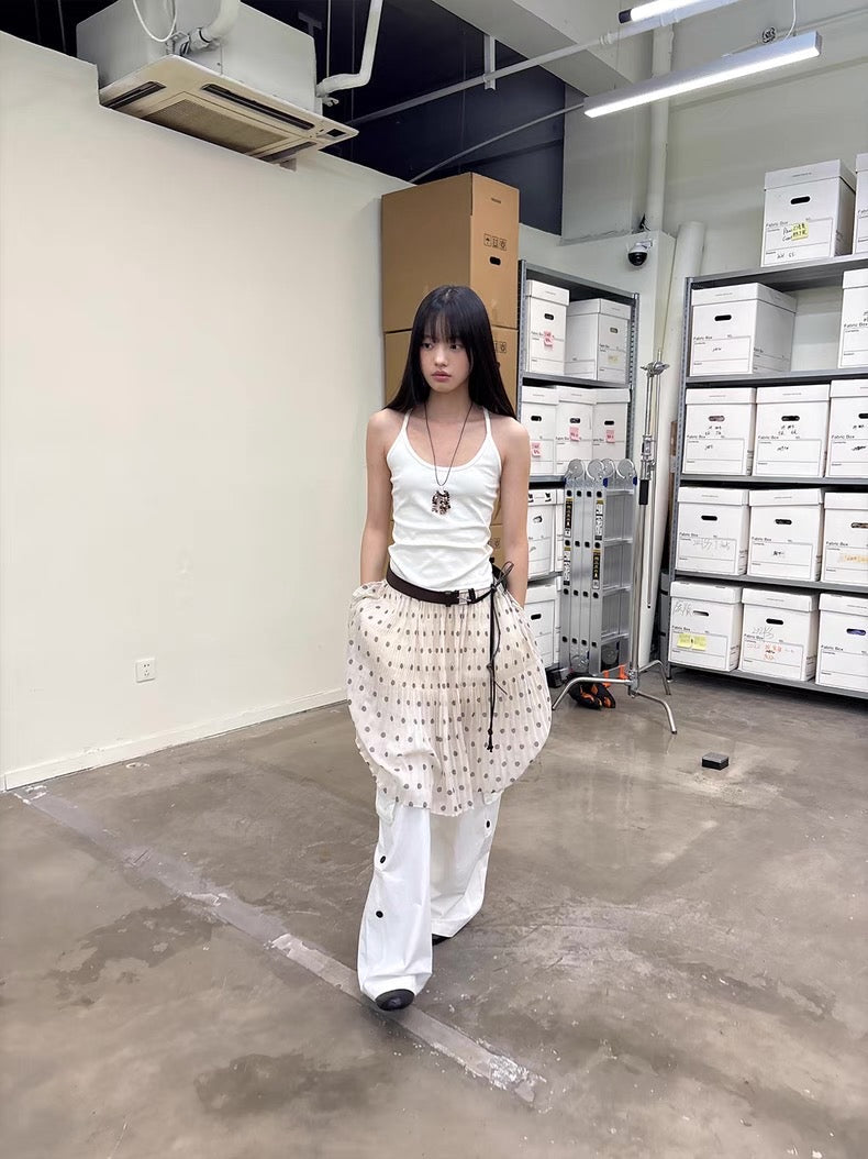 Diagonal Bellows Pocket Trousers in Deep Khaki or Off-White