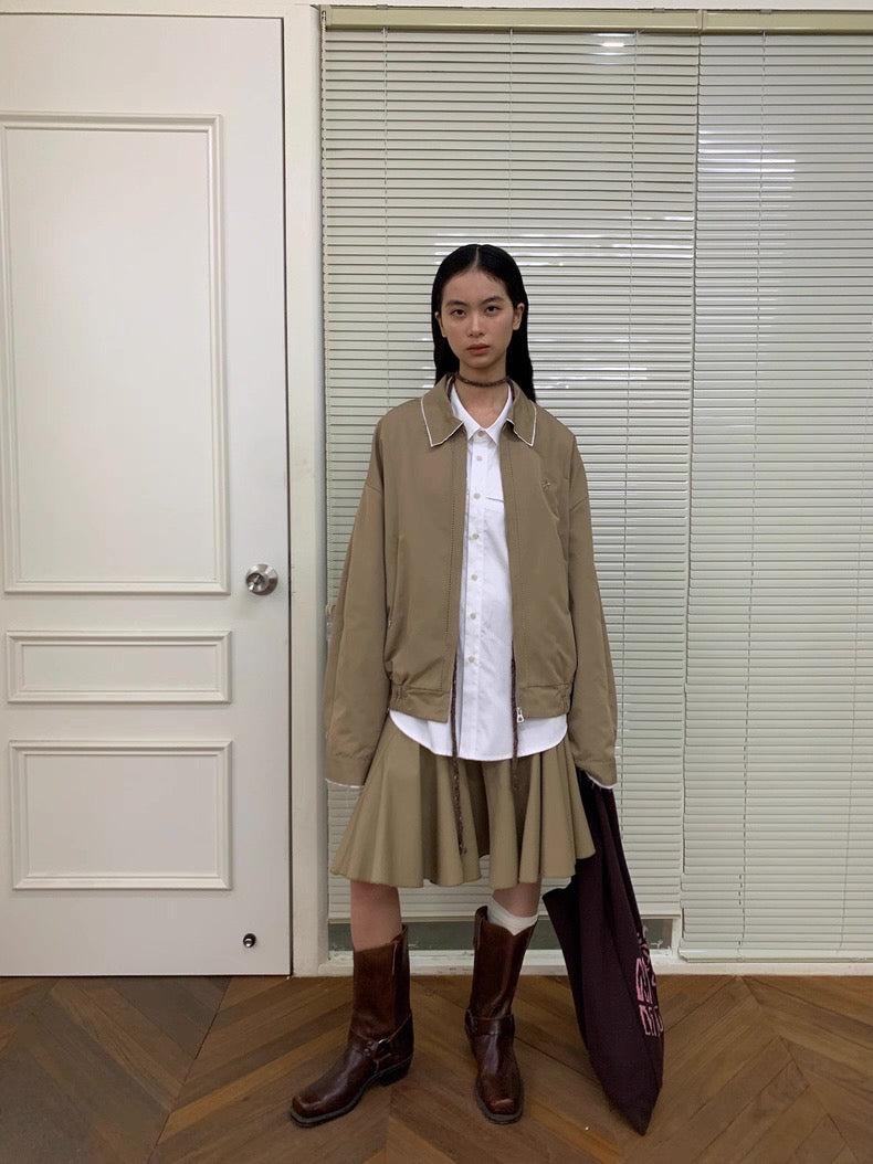 Offset Wave Button-Up Shirt