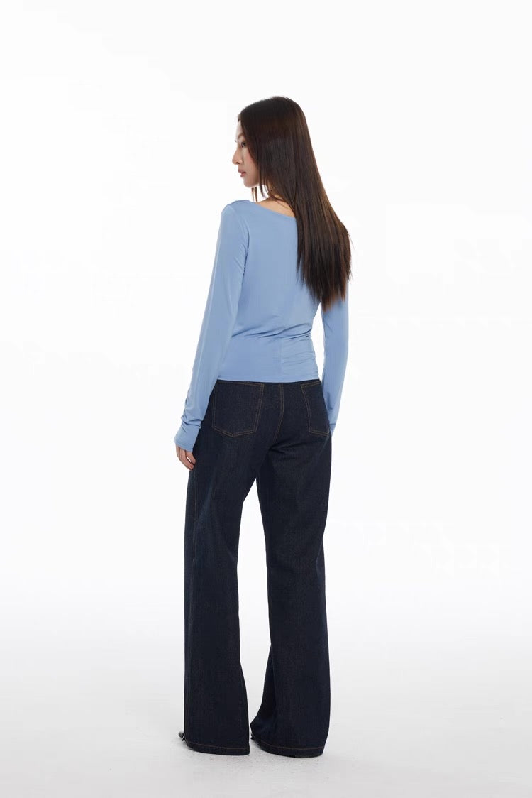 Qing Indigo Hook Waist Jeans