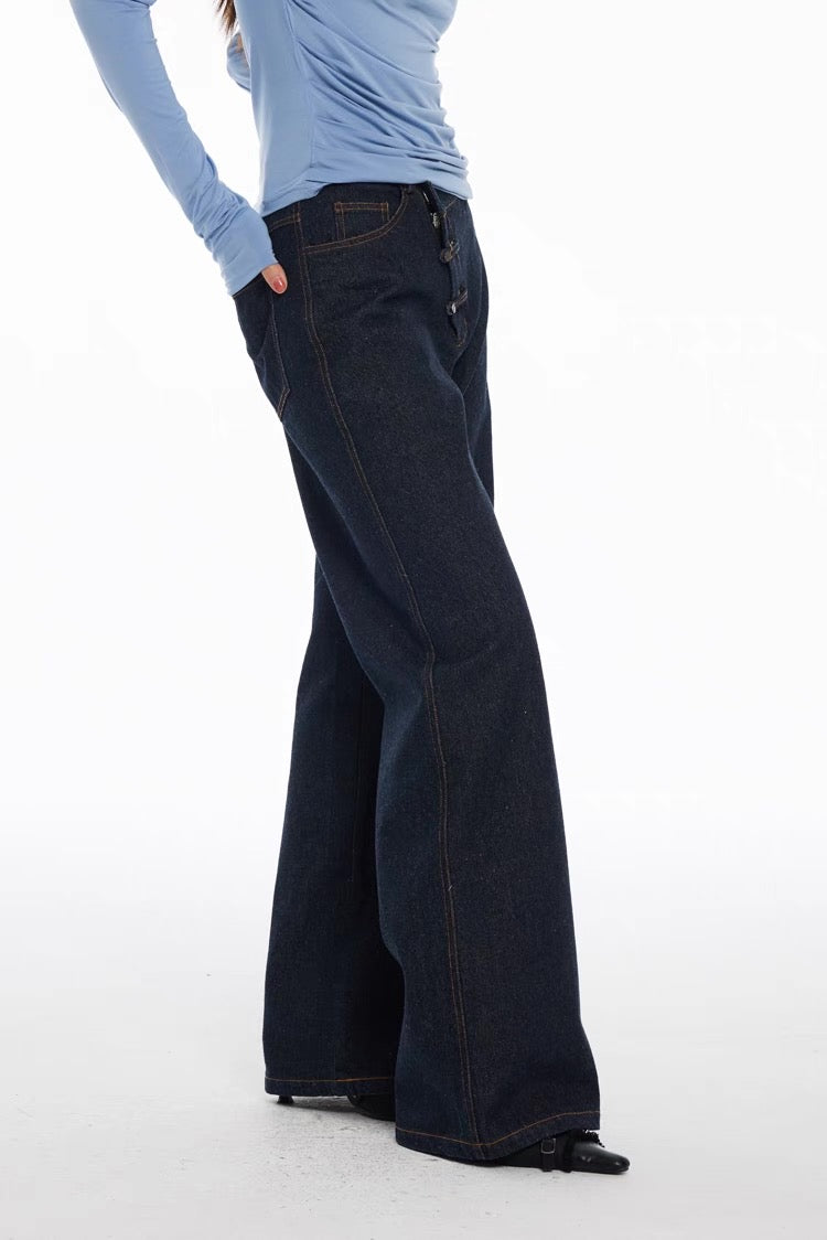 Qing Indigo Hook Waist Jeans