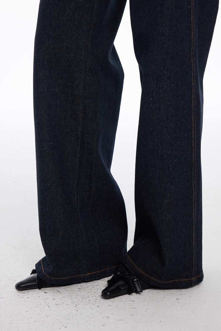 Qing Indigo Hook Waist Jeans