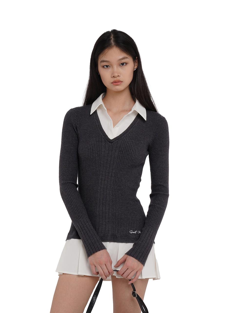 Knitted Shirt With Pleated Skirt Dress