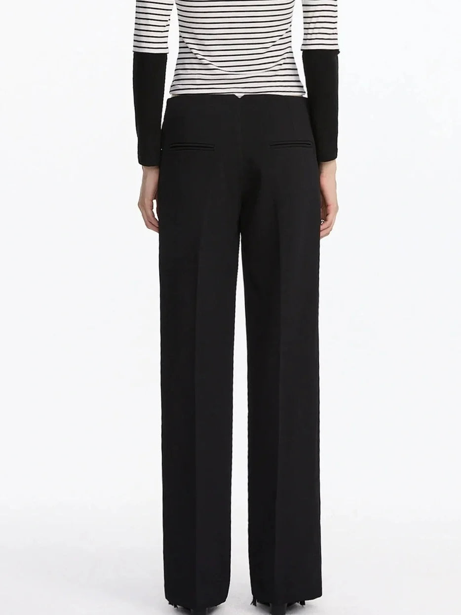 Autumn Minimalist Straight Leg Trousers