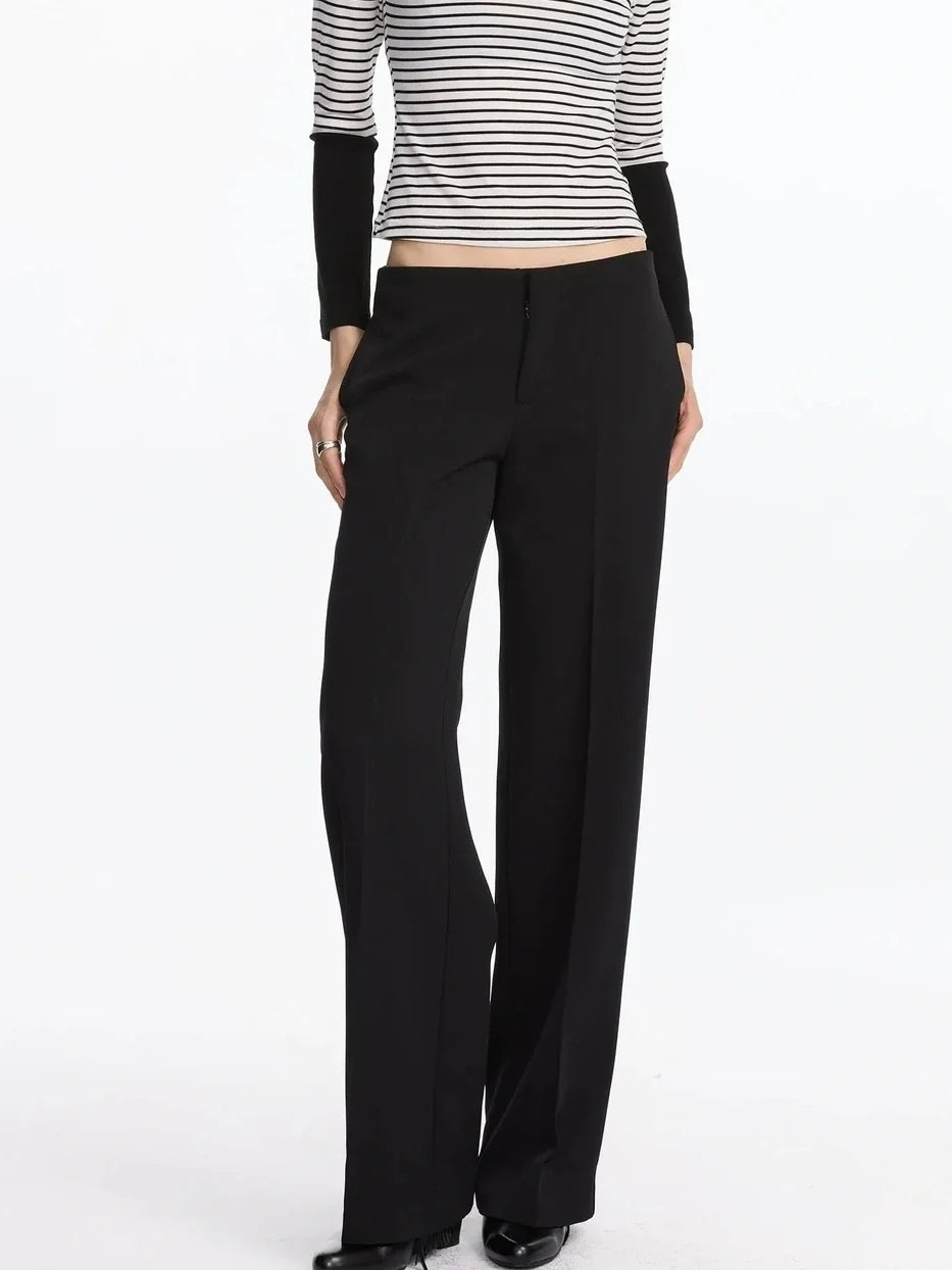 Autumn Minimalist Straight Leg Trousers
