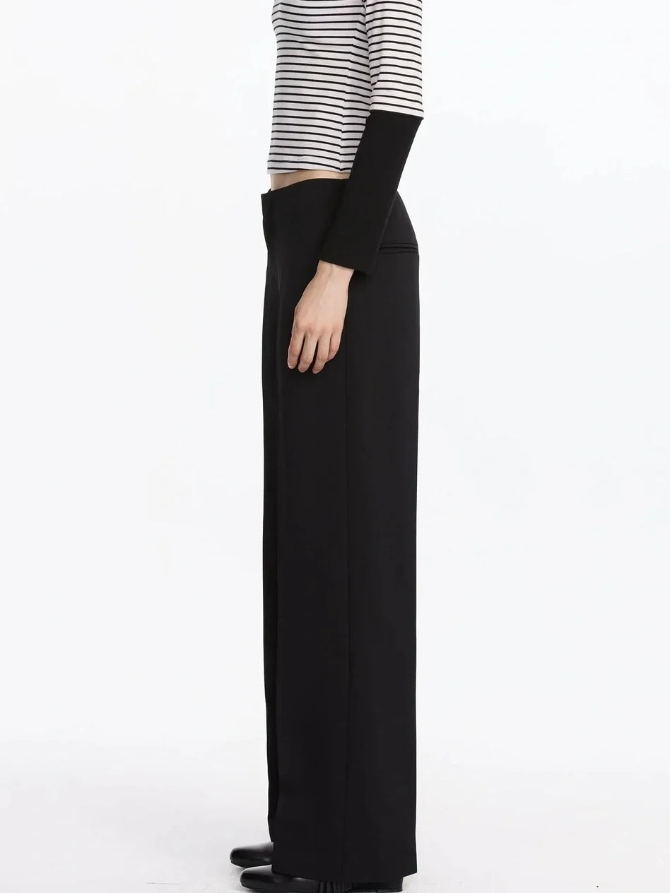 Autumn Minimalist Straight Leg Trousers