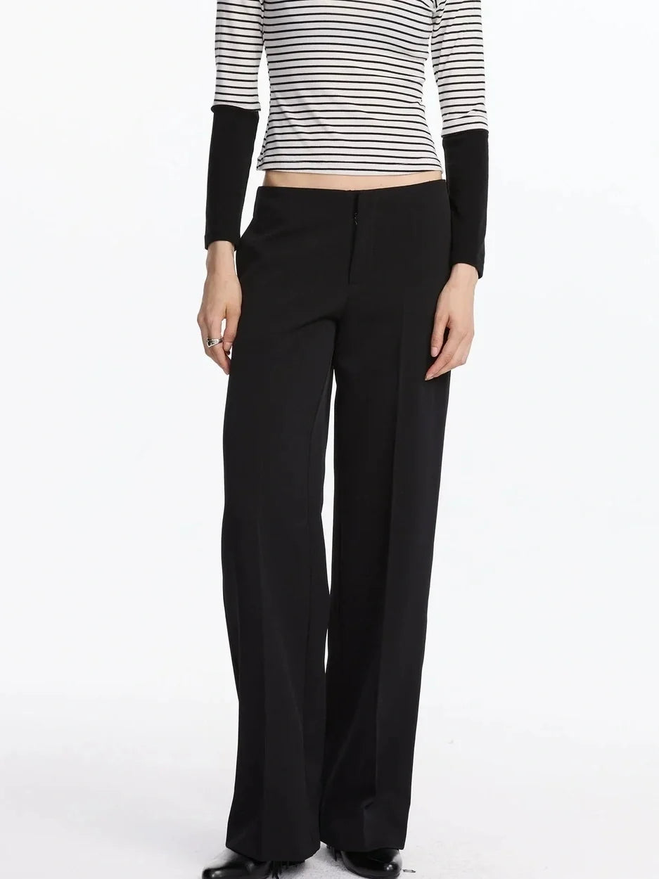 Autumn Minimalist Straight Leg Trousers