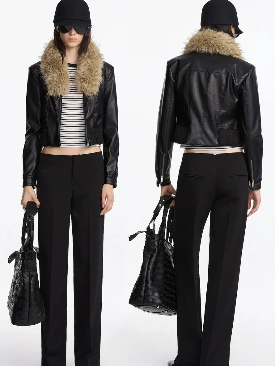 Autumn Minimalist Straight Leg Trousers