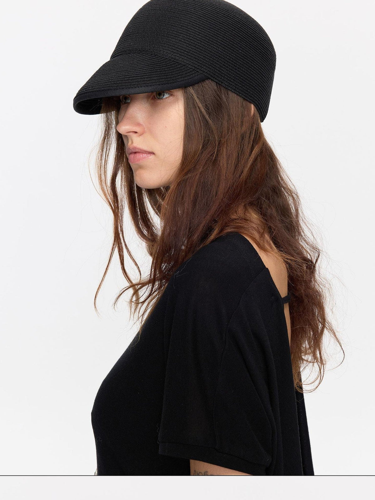 Braided Straw Adjustable Soft Brim Equestrian Regenerated Cellulose Hat