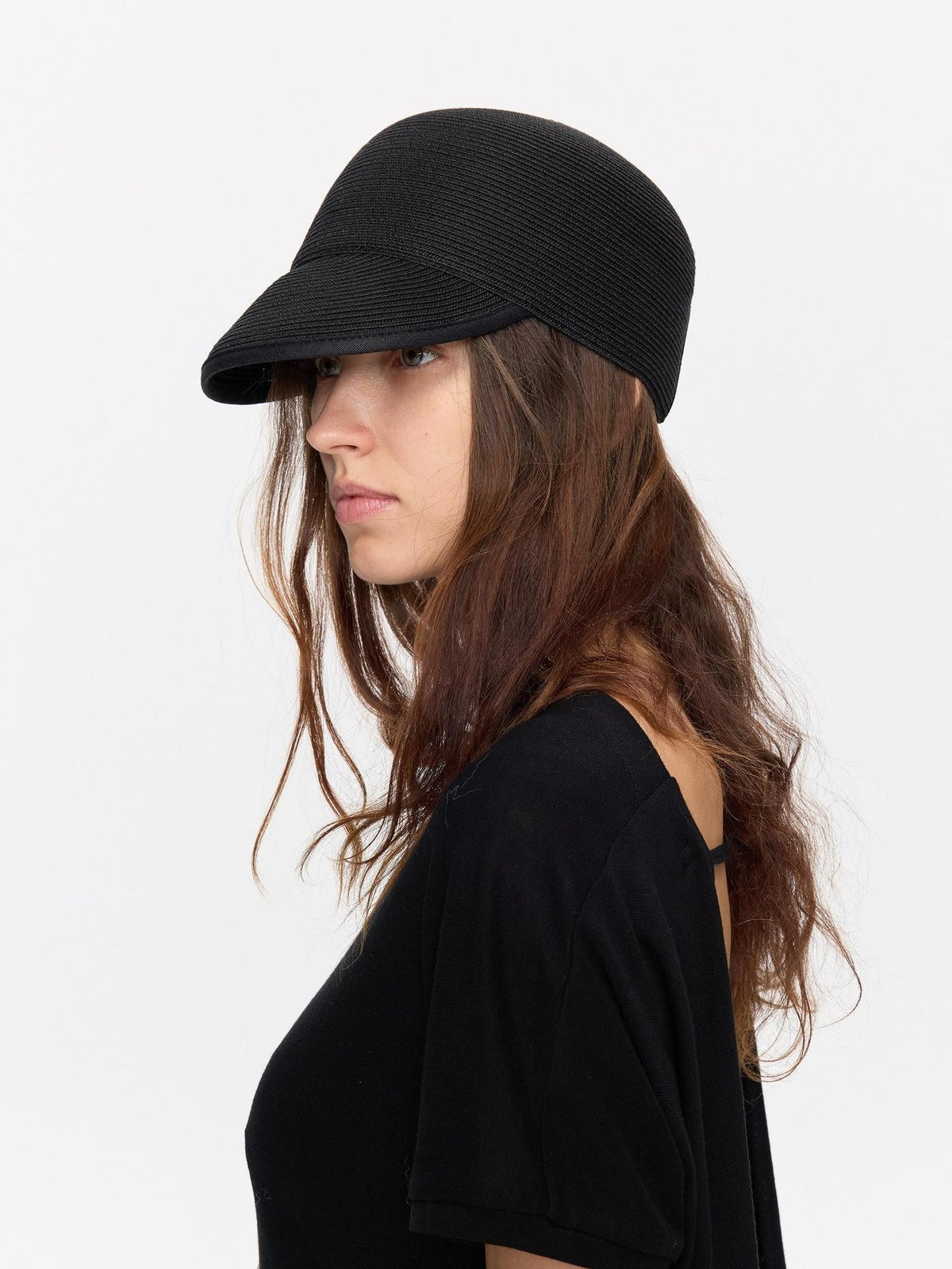Braided Straw Adjustable Soft Brim Equestrian Regenerated Cellulose Hat
