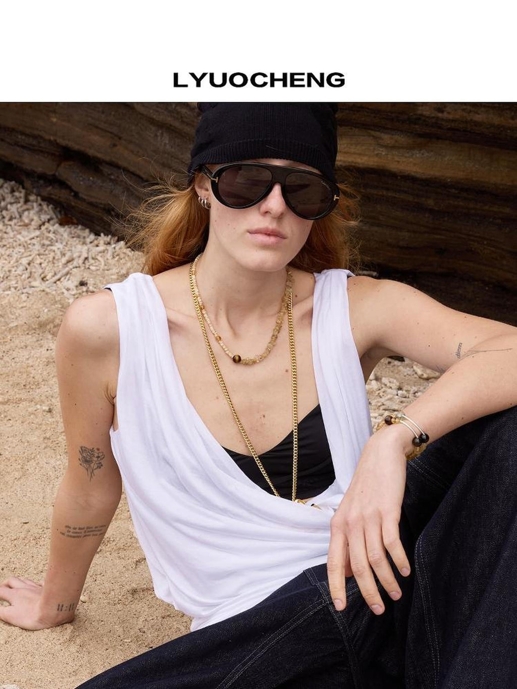 Citrine Grapestone Crystal Beaded Necklace with Silver Pendants