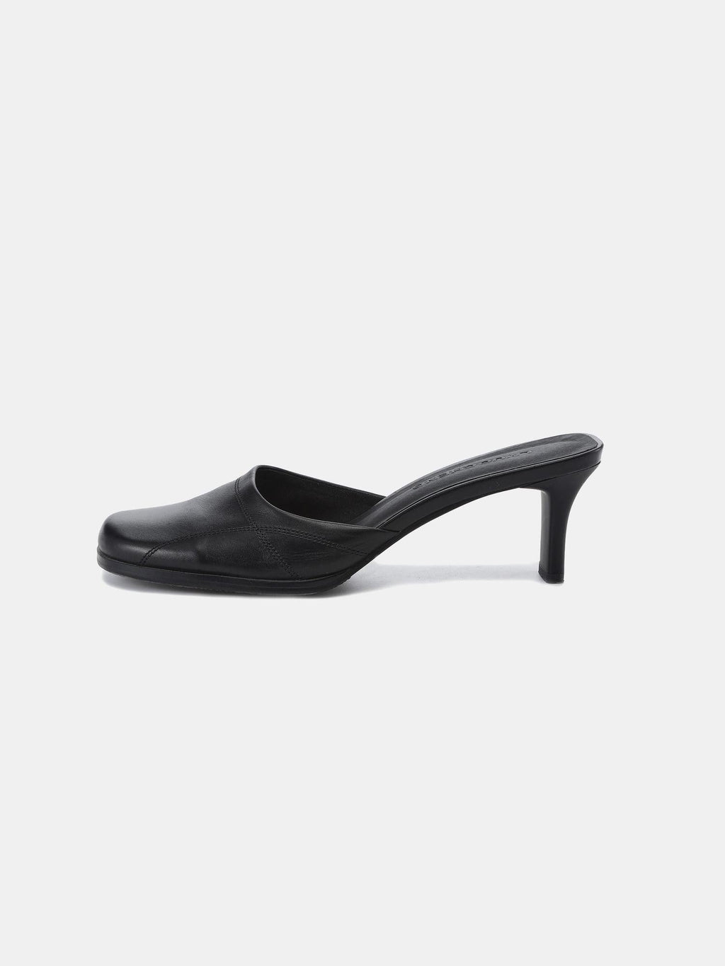 Halfwrap Square Toe Breathable Non Slip Women's Leather Heeled Sandals
