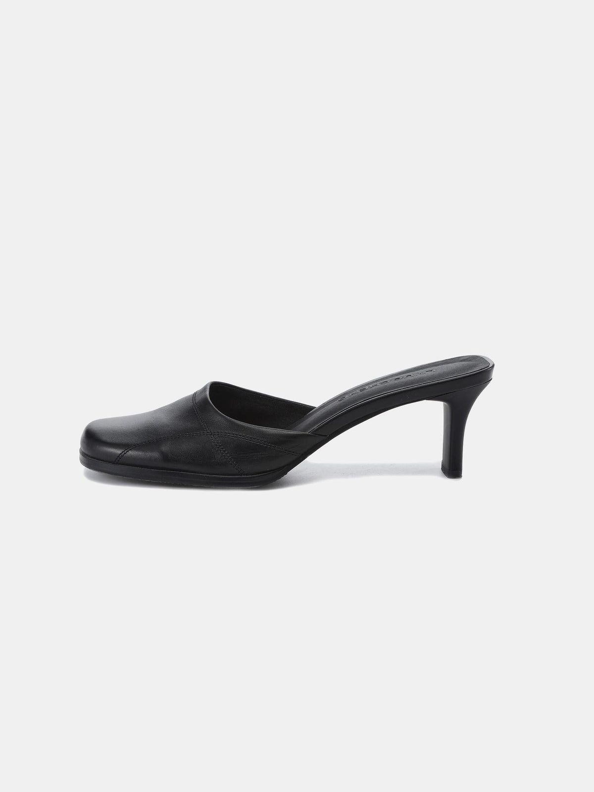 Halfwrap Square Toe Breathable Non Slip Women's Leather Heeled Sandals