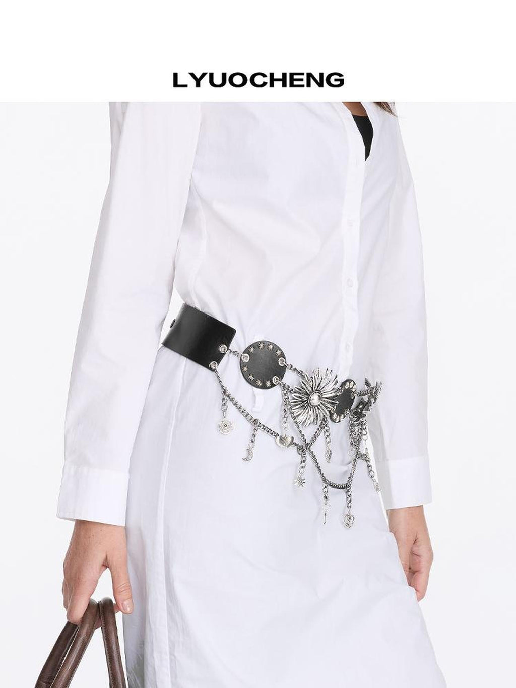 Metal Flower Chain Vintage Belt