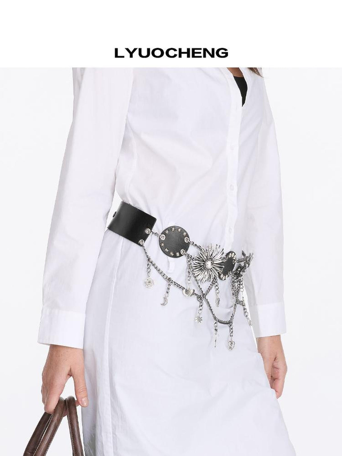 Metal Flower Chain Vintage Belt