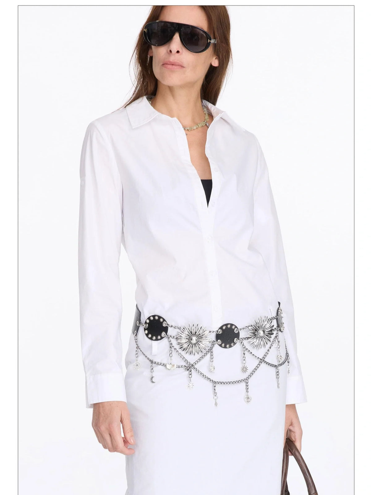Metal Flower Chain Vintage Belt