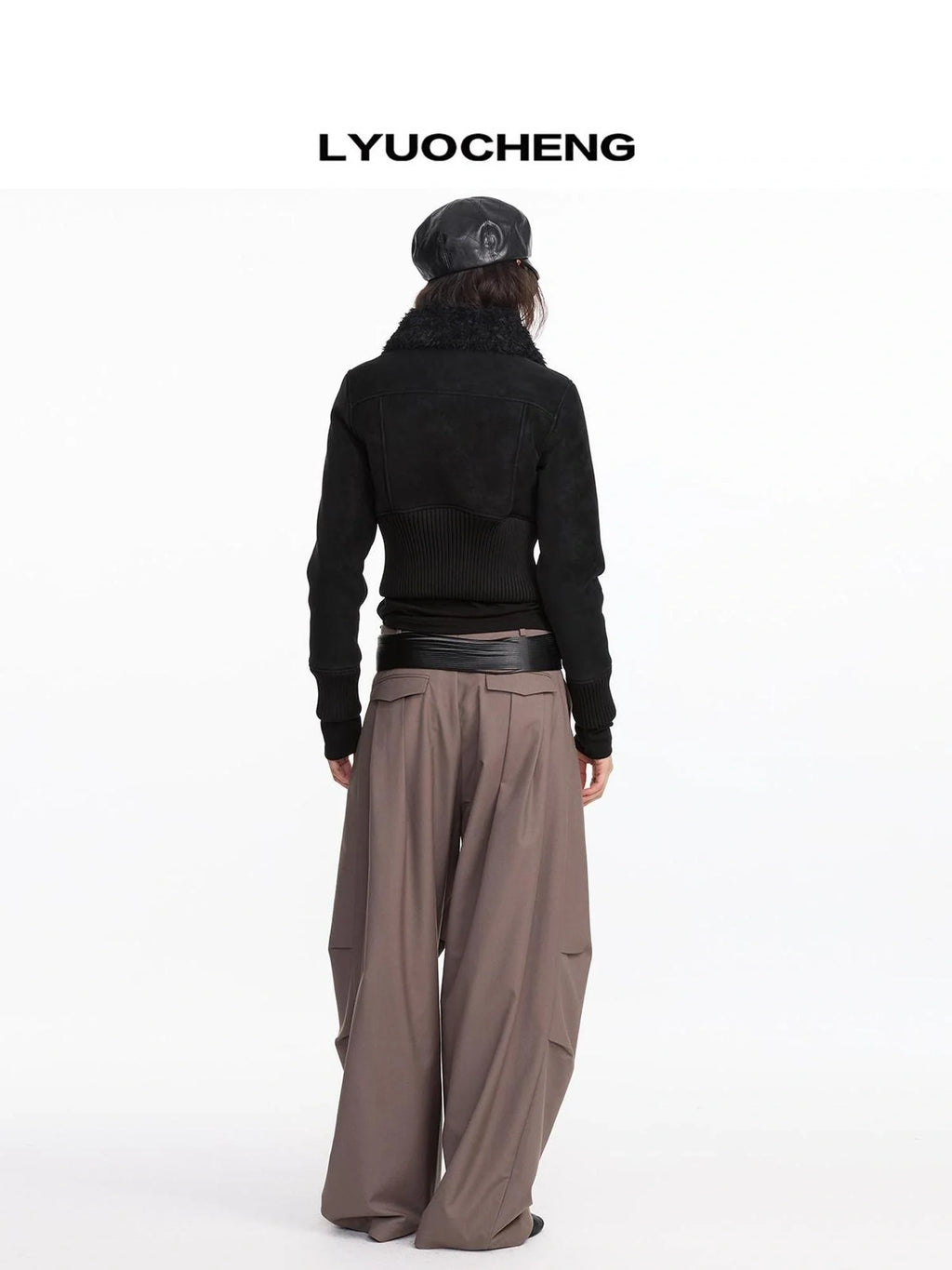 Pleated Wide Leg Trousers