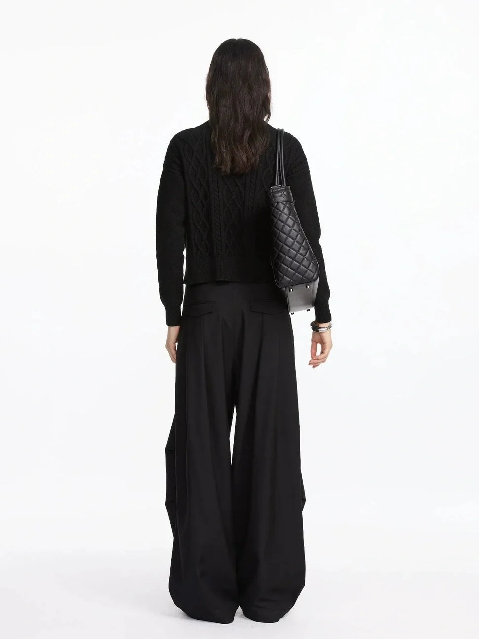 Pleated Wide Leg Trousers
