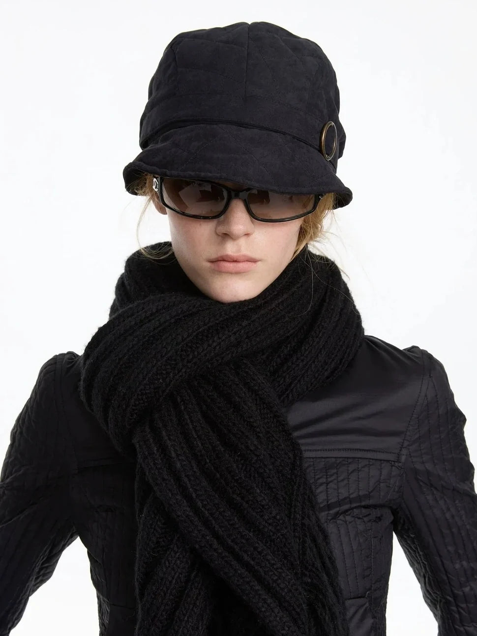 Quilted Cotton Short Brimmed Cap