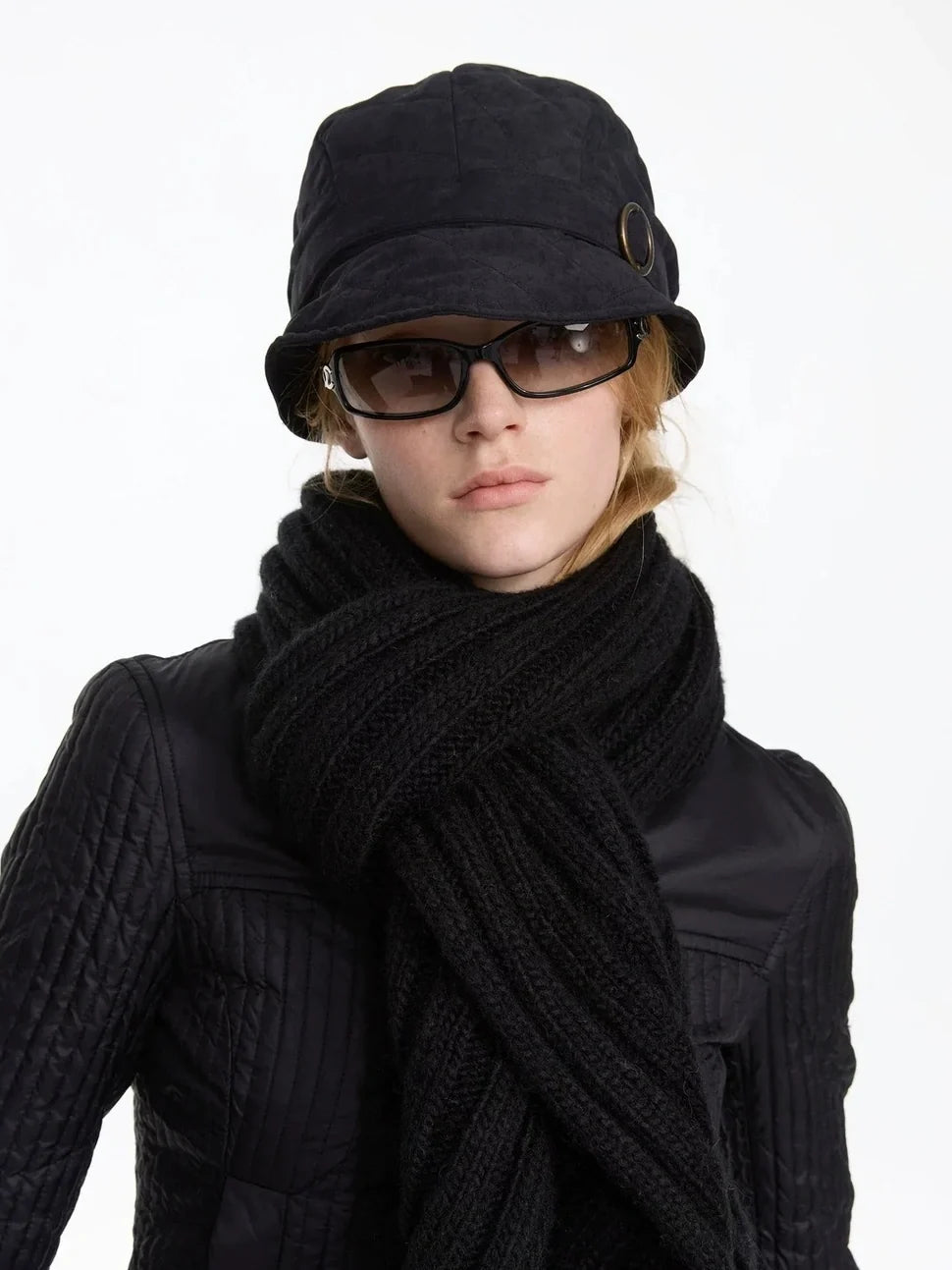 Quilted Cotton Short Brimmed Cap