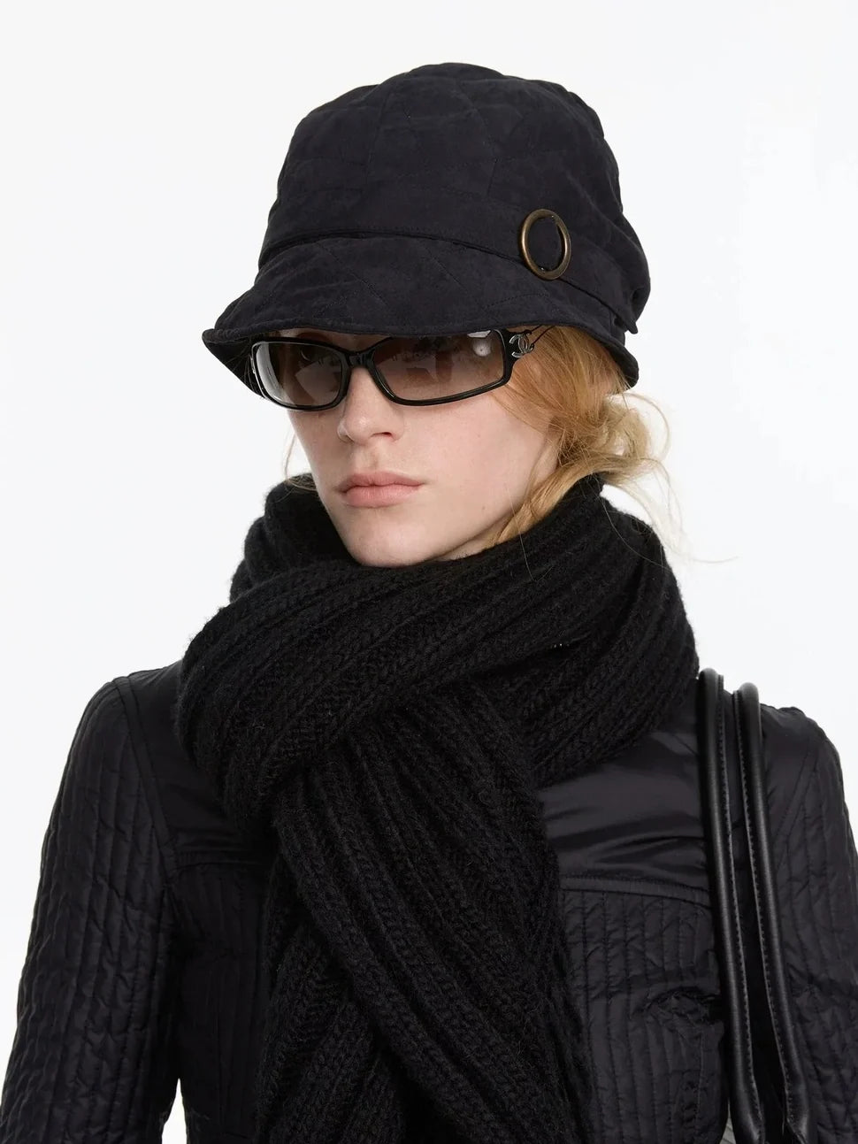 Quilted Cotton Short Brimmed Cap