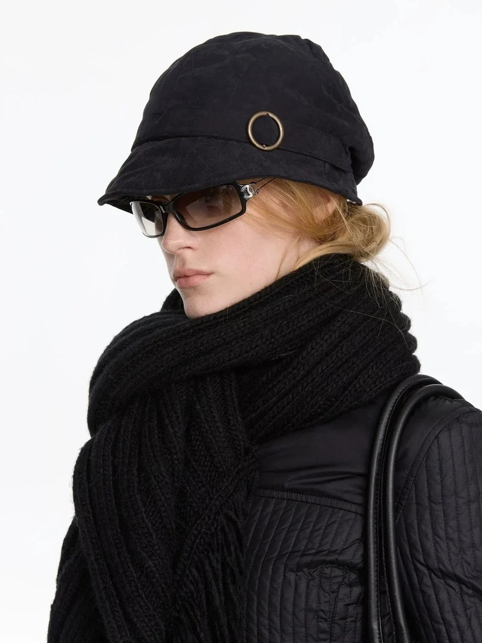 Quilted Cotton Short Brimmed Cap