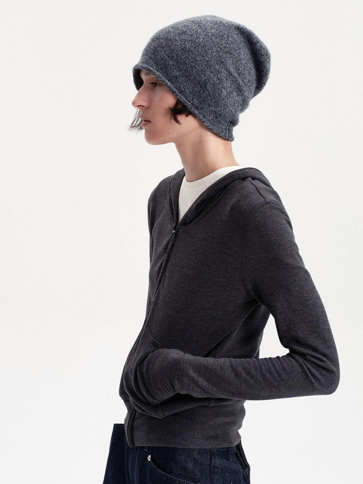 Solid Color Round Top Cashmere Wool Blend Women's Knit Beanies