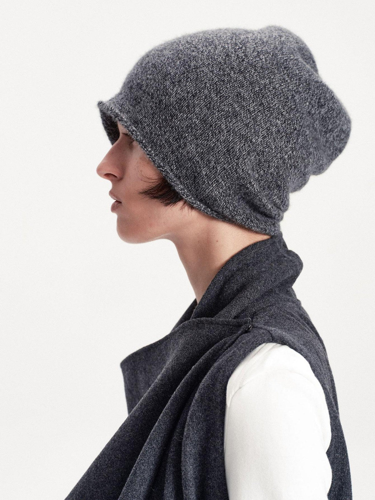 Solid Color Round Top Cashmere Wool Blend Women's Knit Beanies