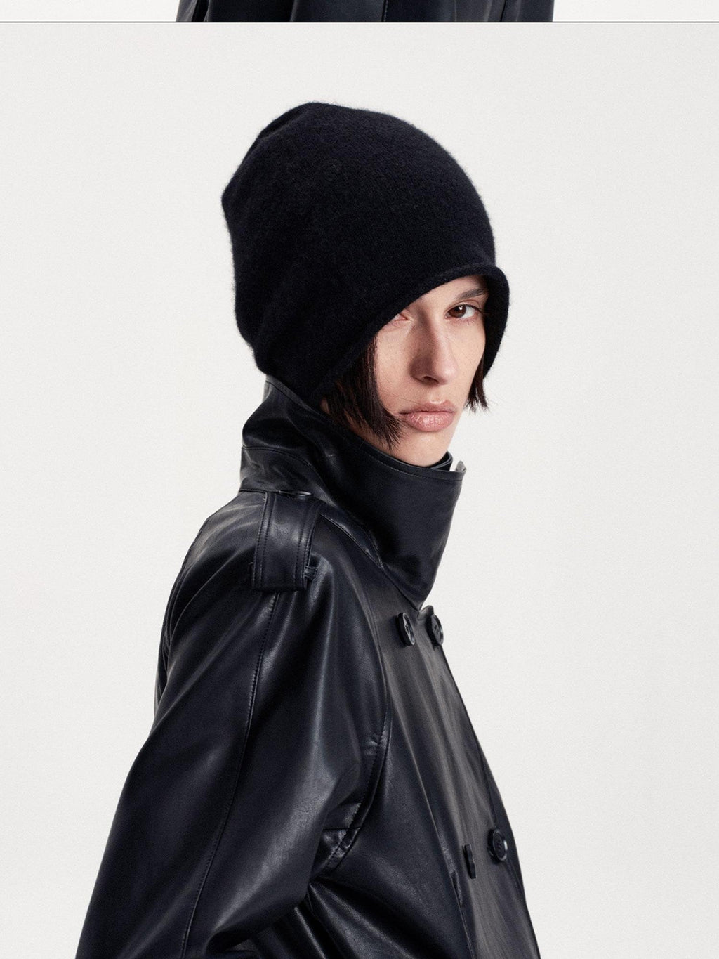 Solid Color Round Top Cashmere Wool Blend Women's Knit Beanies