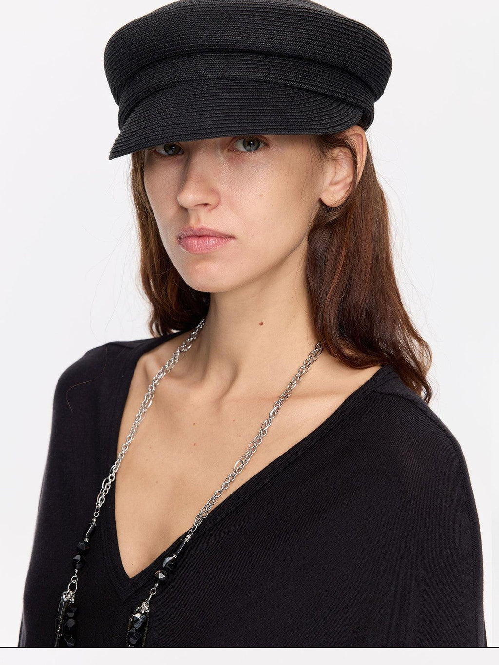Straw Woven Braided Flat Top Rider Adjustable Lightweight Polyester Hat