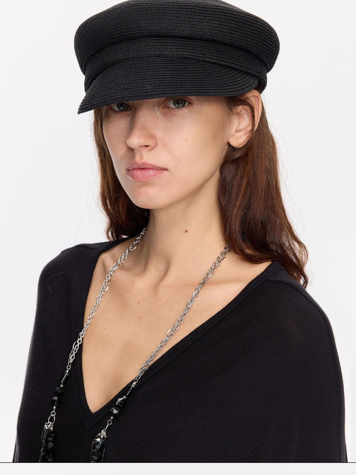 Straw Woven Braided Flat Top Rider Adjustable Lightweight Polyester Hat