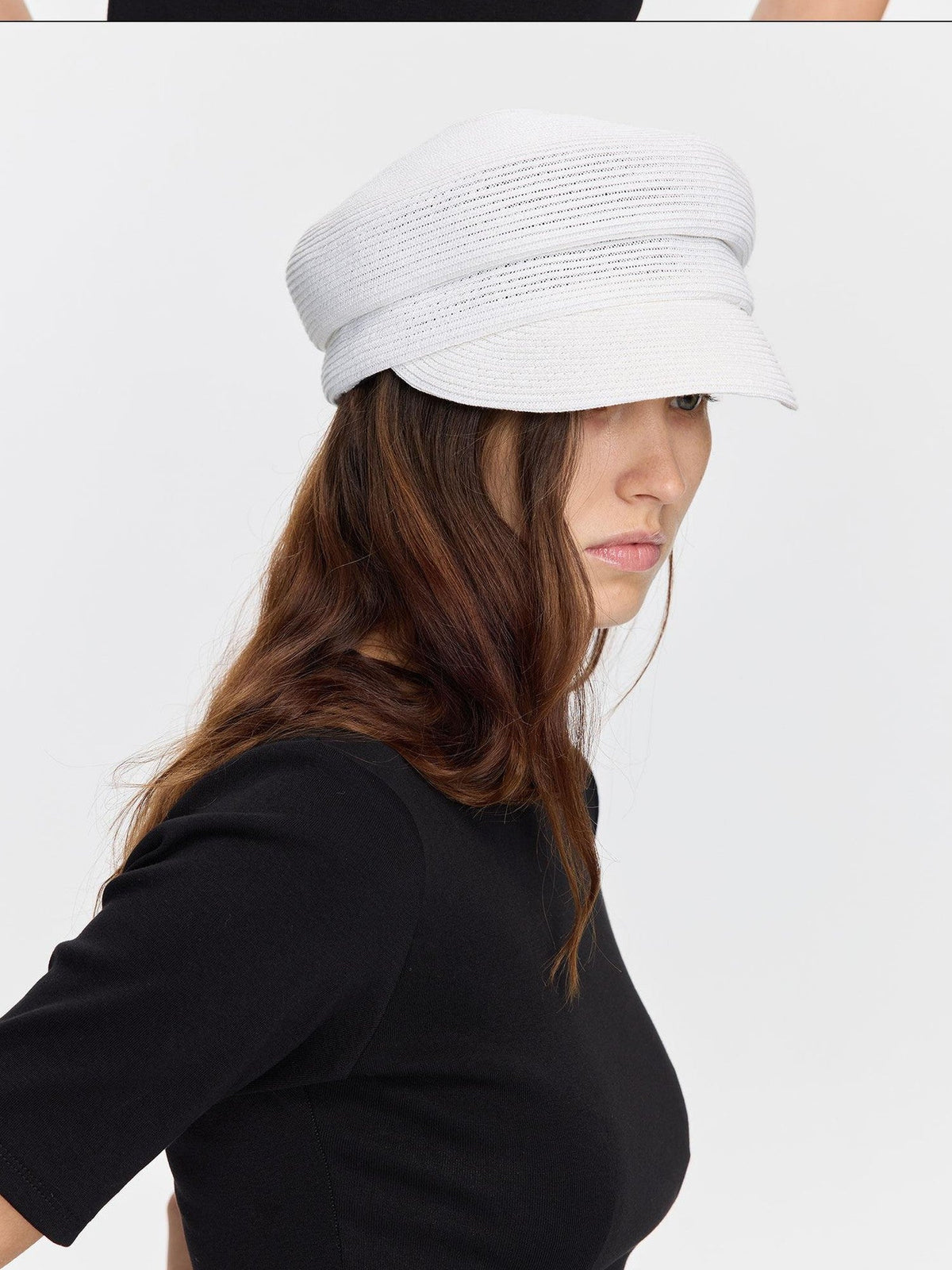 Straw Woven Braided Flat Top Rider Adjustable Lightweight Polyester Hat
