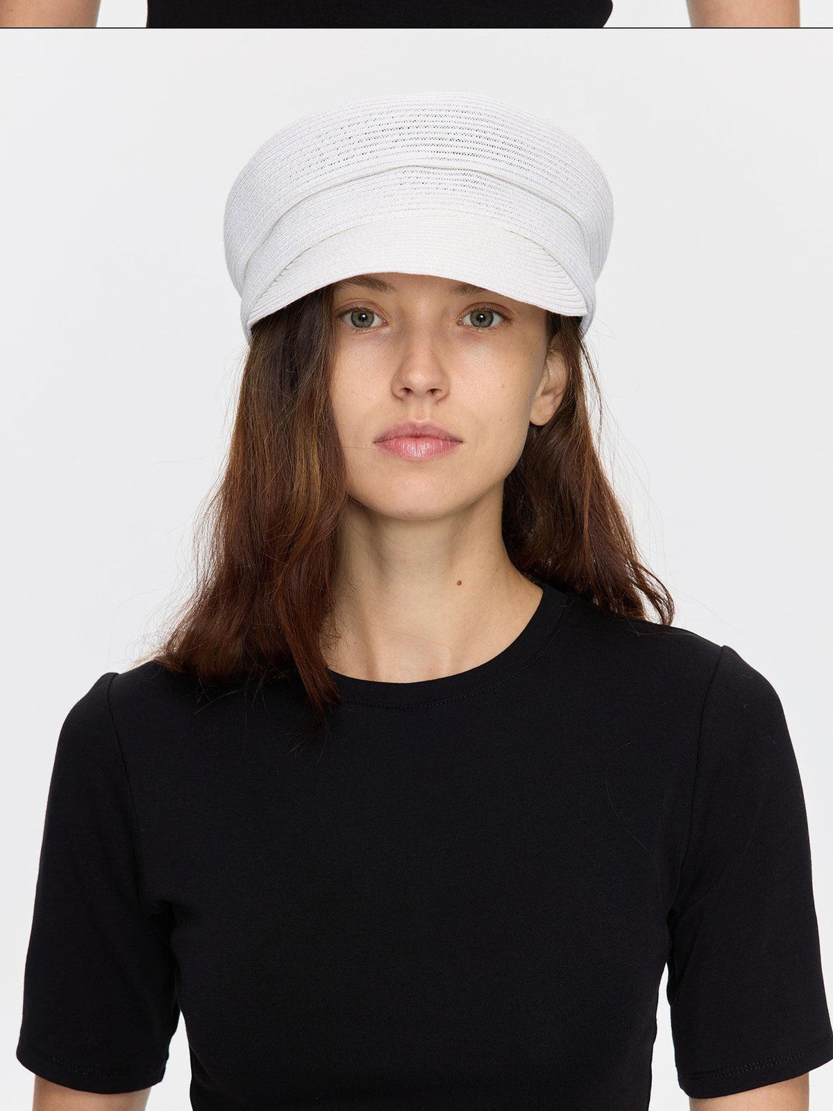 Straw Woven Braided Flat Top Rider Adjustable Lightweight Polyester Hat