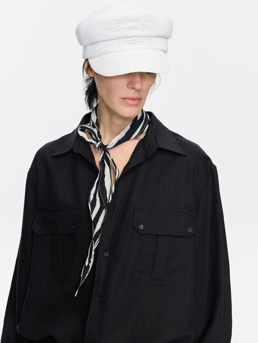 Straw Woven Braided Flat Top Rider Adjustable Lightweight Polyester Hat