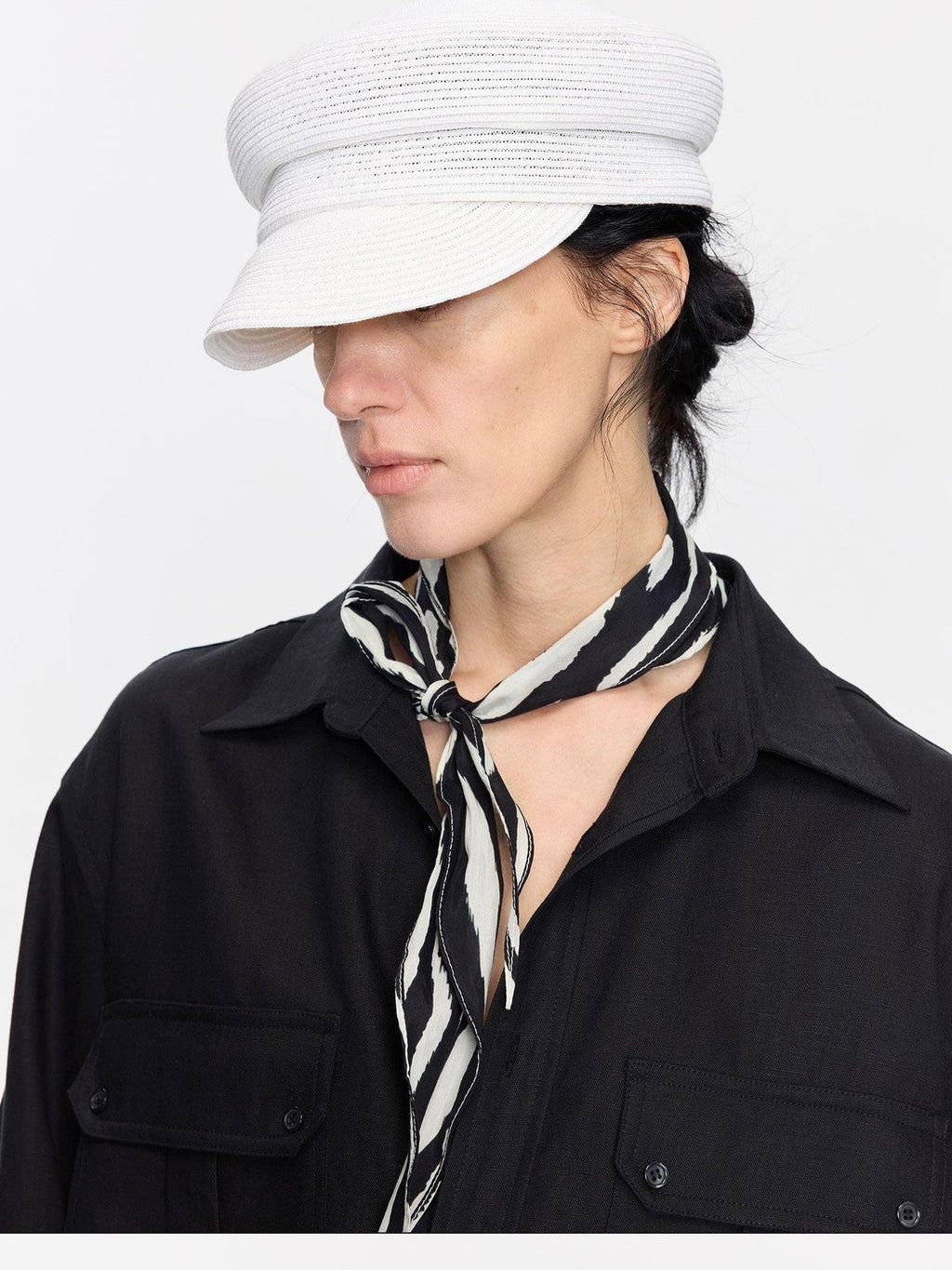 Straw Woven Braided Flat Top Rider Adjustable Lightweight Polyester Hat