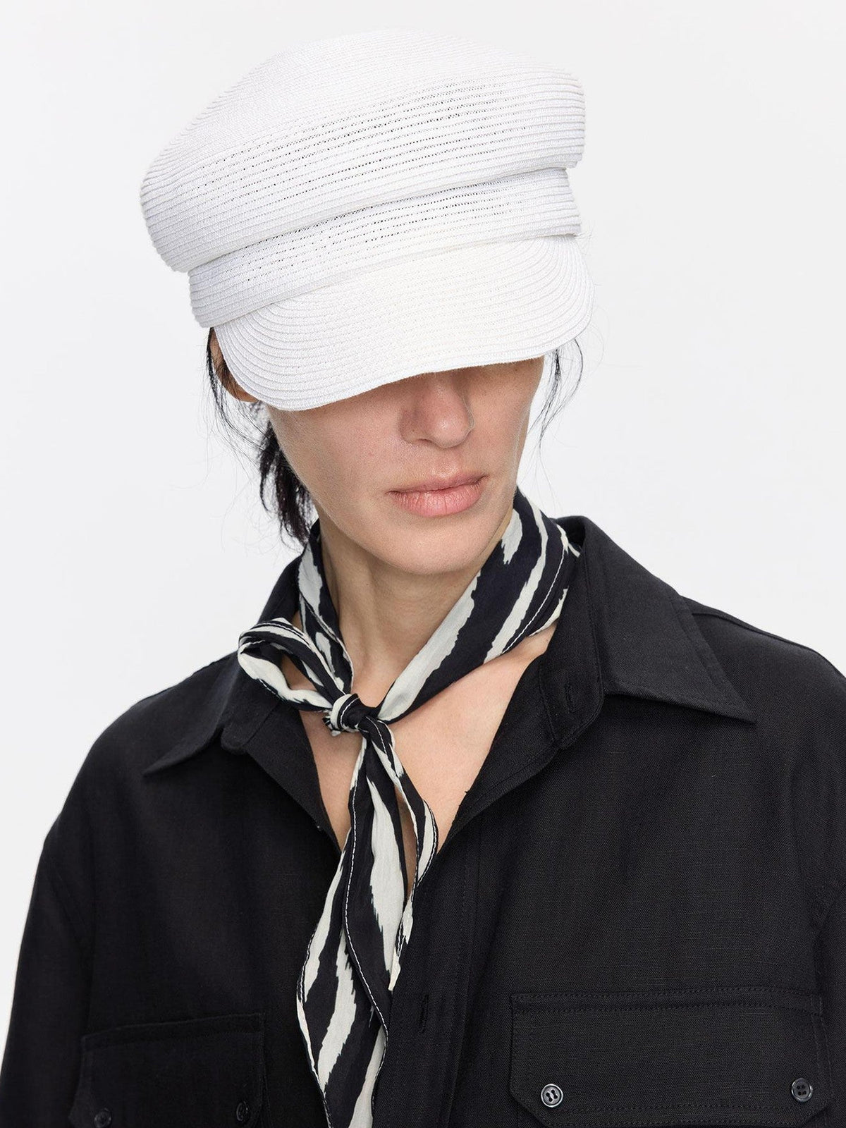Straw Woven Braided Flat Top Rider Adjustable Lightweight Polyester Hat