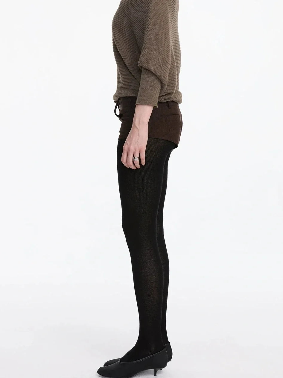 Stretch Wool Blend Tights