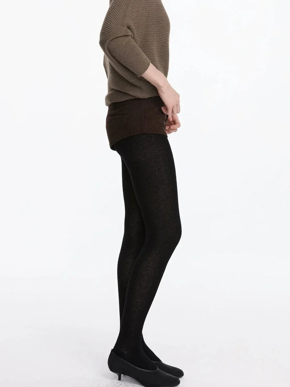 Stretch Wool Blend Tights
