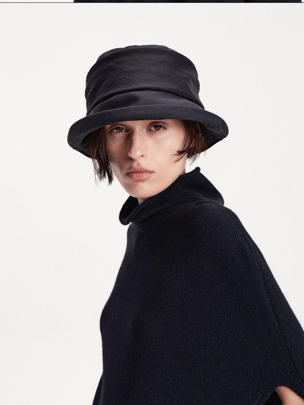 Textured Pleated Wide Brim Bucket Women's Polyester Hats