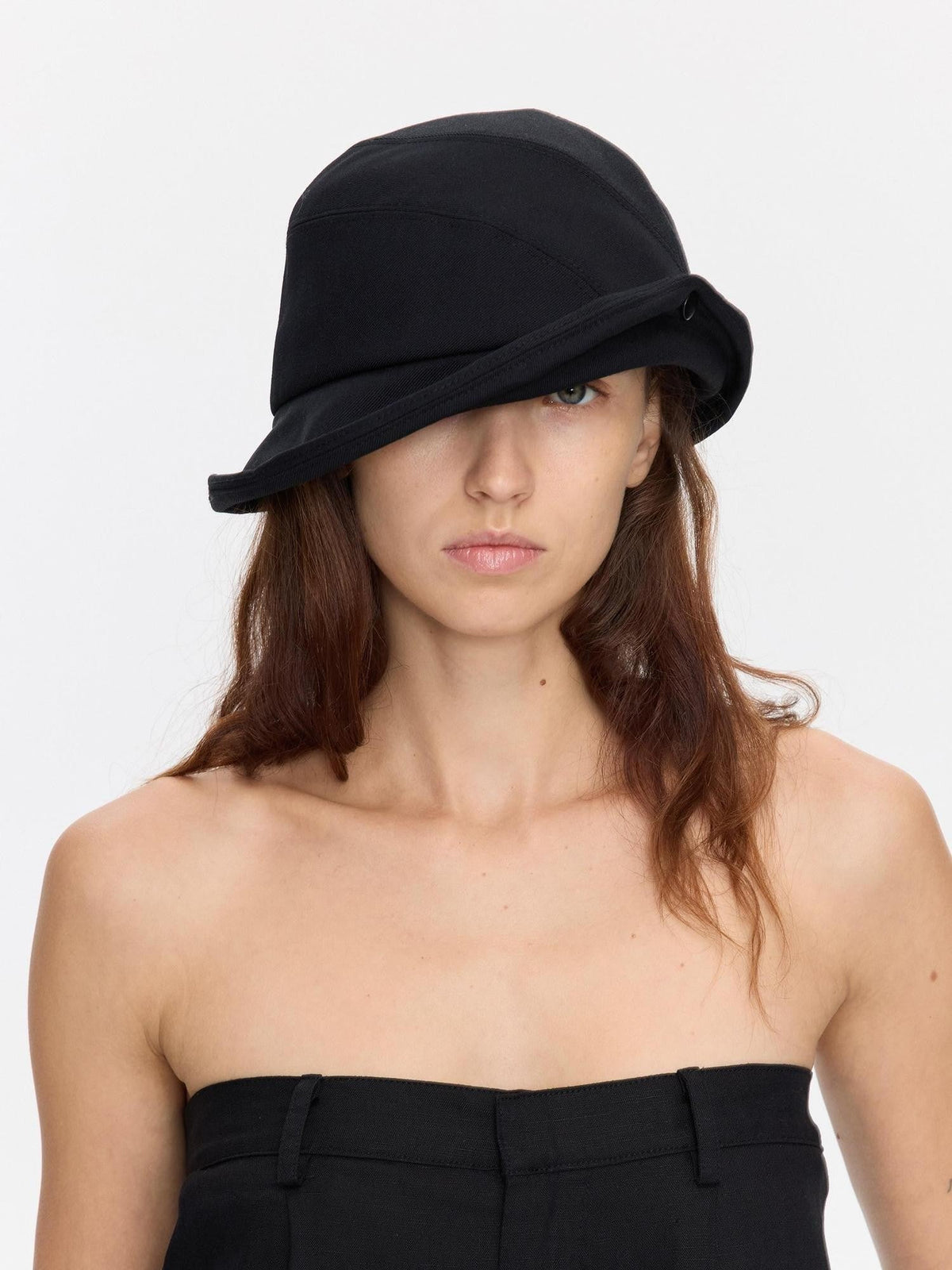 Wide Brim Turn Up Vintage Sun Protection Soft Casual Women's Polyester Hats