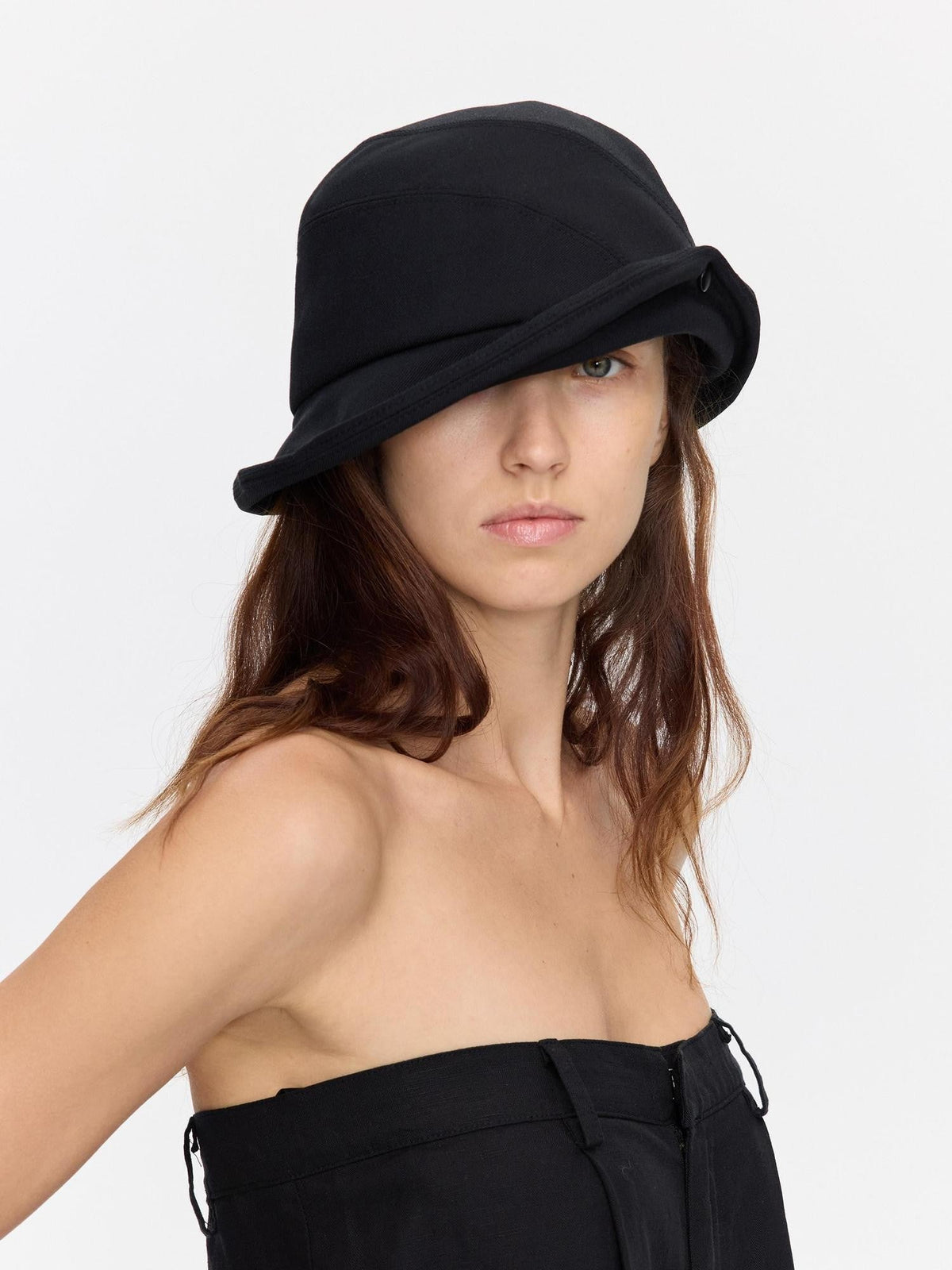 Wide Brim Turn Up Vintage Sun Protection Soft Casual Women's Polyester Hats