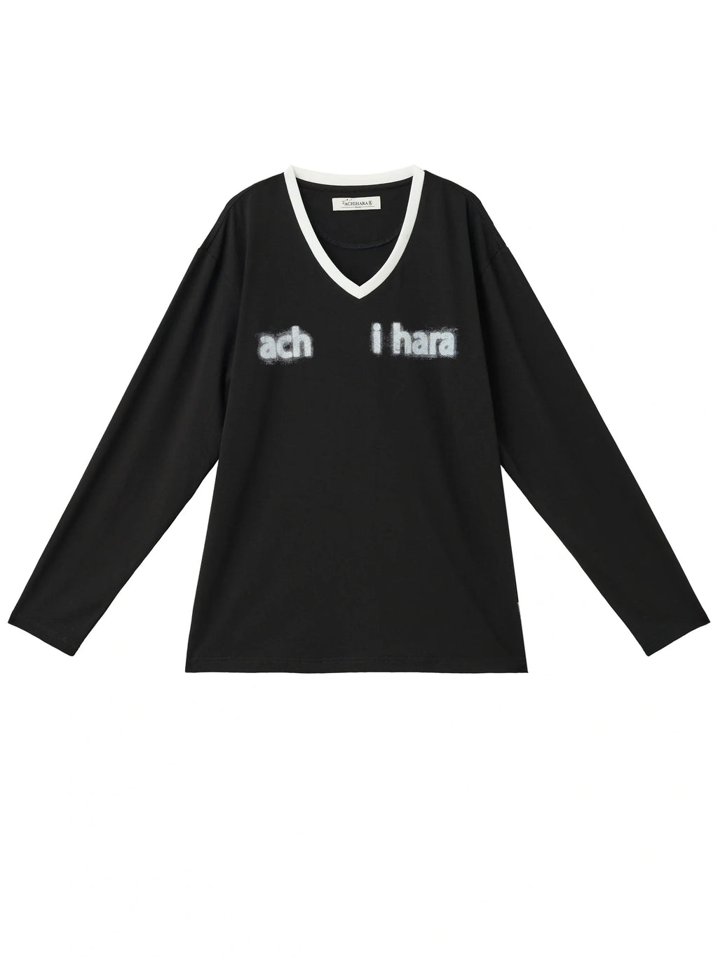 V-Neck Relaxed Tee With Melting Ice Design