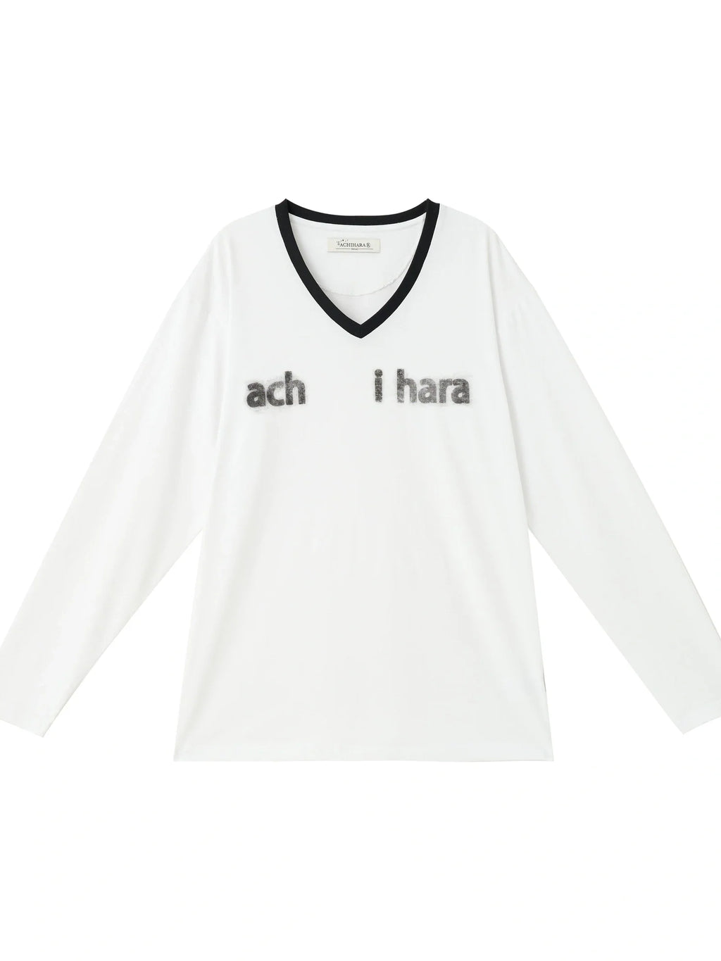 V-Neck Relaxed Tee With Melting Ice Design