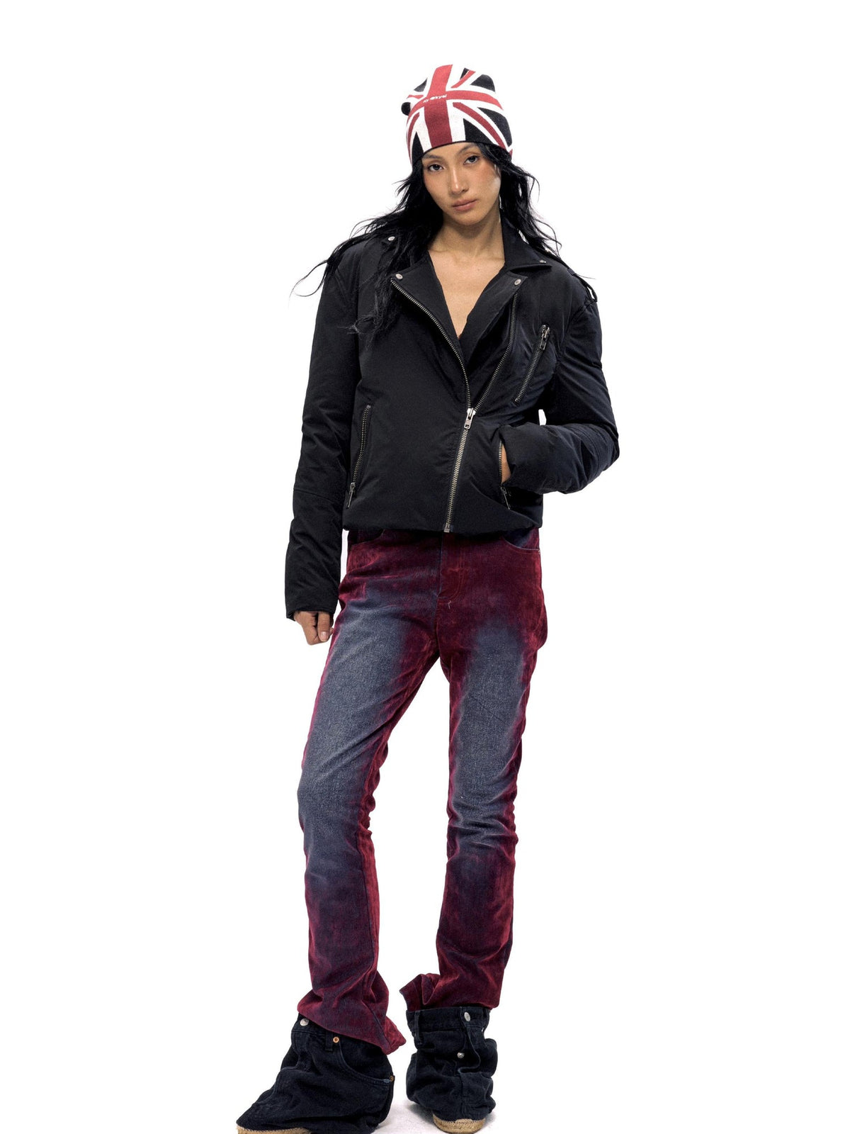 Biker Zip Up Short Quilted Jacket